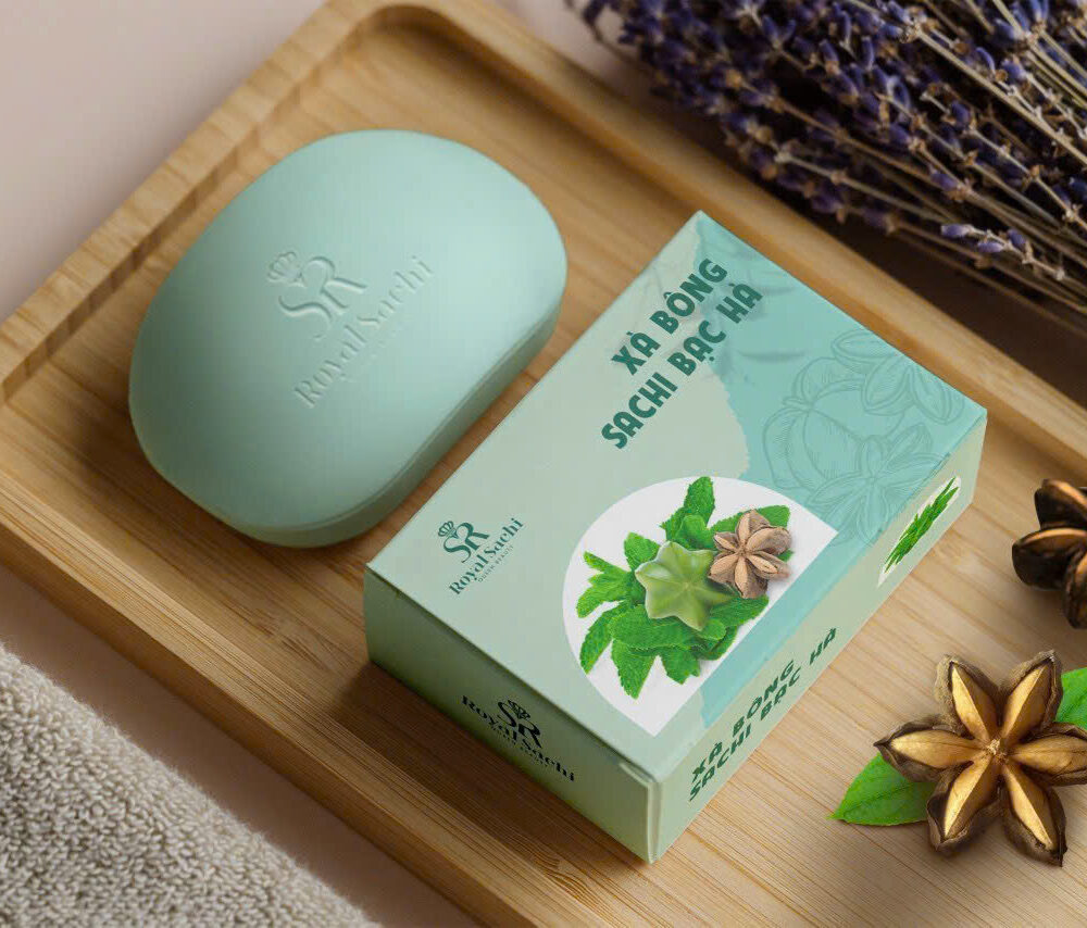 Xà bông rửa mặt Sachi bạc hà